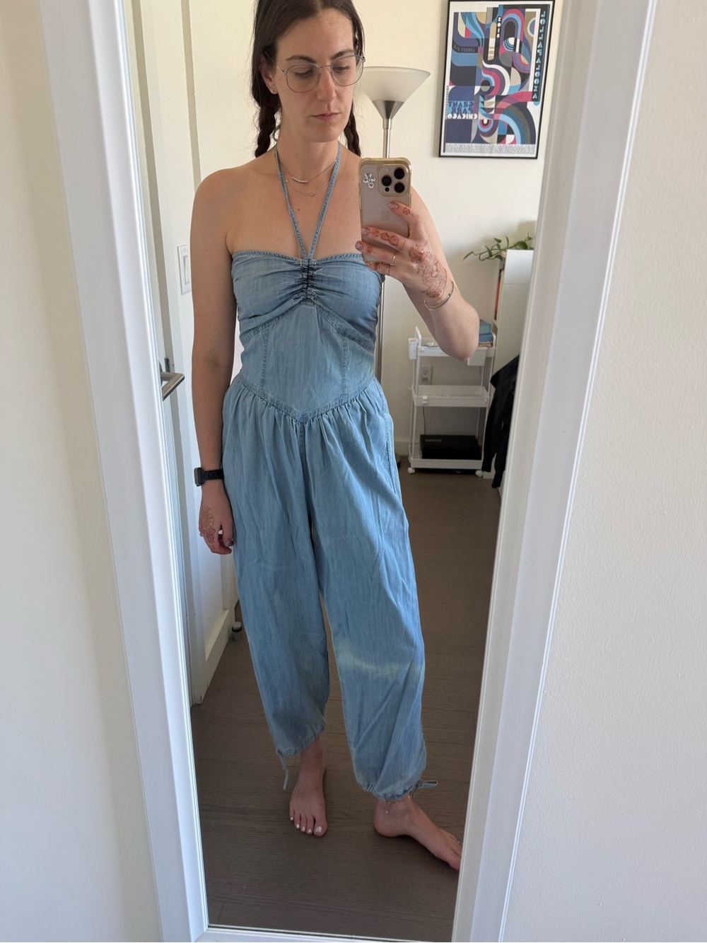 Chambray jumpsuit